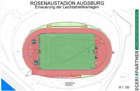 Neubau/Sanierung der Leichtathletikanlagen im Rosenaustadion Augsburg