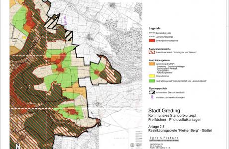 Standortkonzept Freiflächen-Photovoltaik Stadt Greding